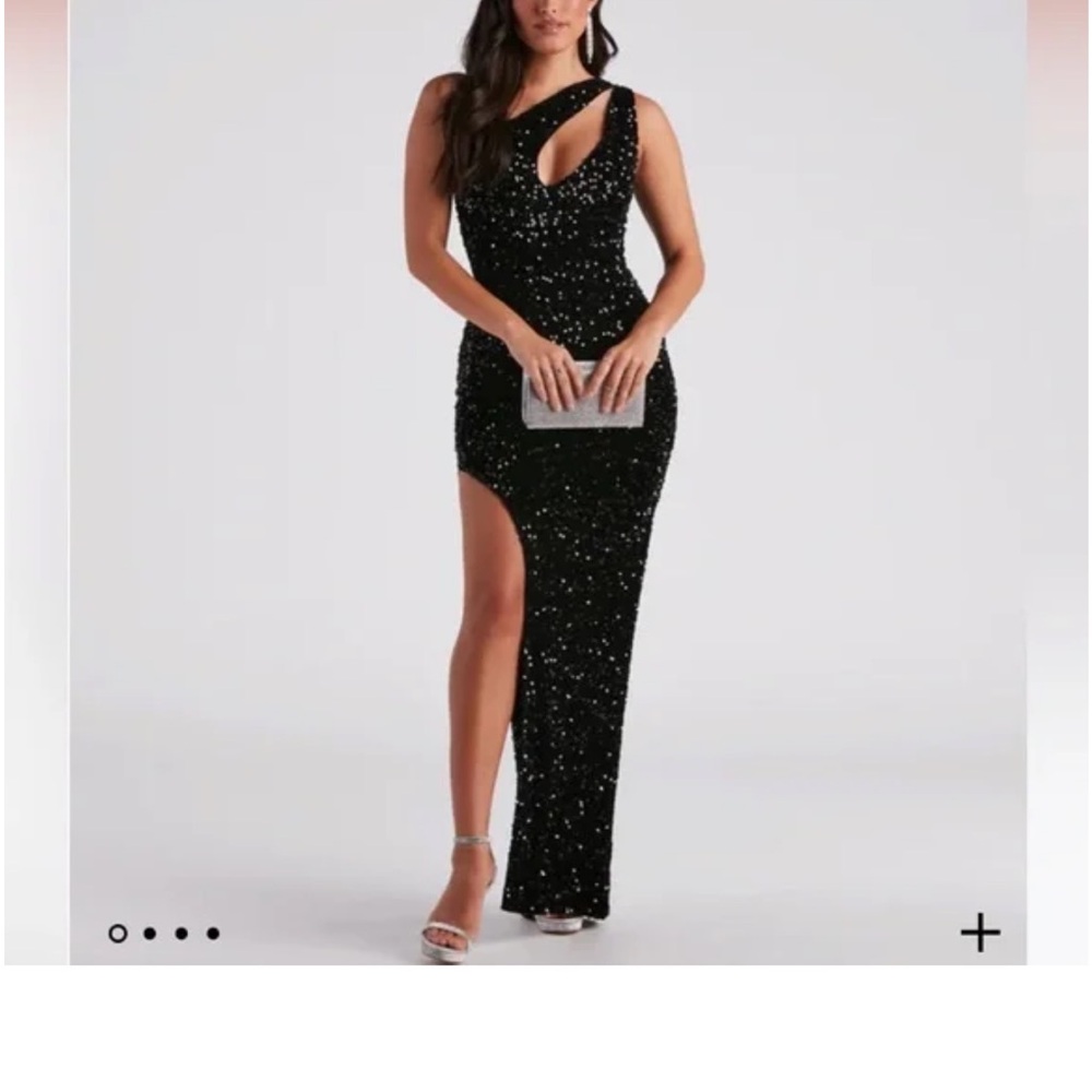 Windsor Black One Shoulder Dress
